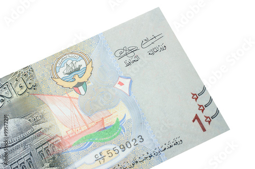 Obraz na płótnie 1 Kuwaiti dinar bank note. w salonie