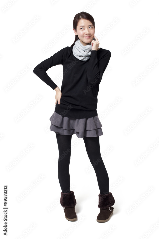 Fototapeta premium Portrait of stylish young woman