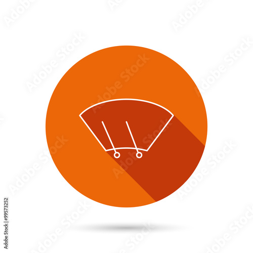 Windscreen wipers icon. Windshield sign.
