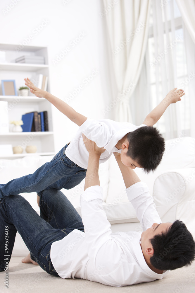 Fototapeta premium Tender moment between father and son