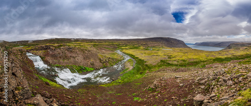 Panorama of river leading t...