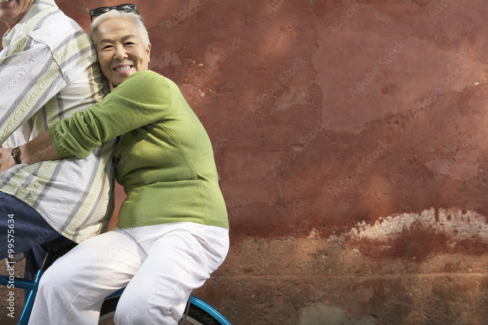 Portrait Of Elderly Woman On A Bicycle Portrait Of Elderly Woman On A Bicycle