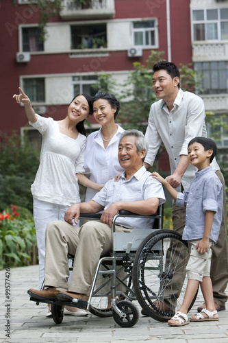 Chinese family with grandparents