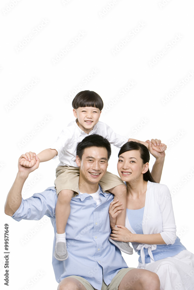 Portrait of a young family