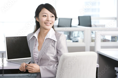 Office worker at her desk