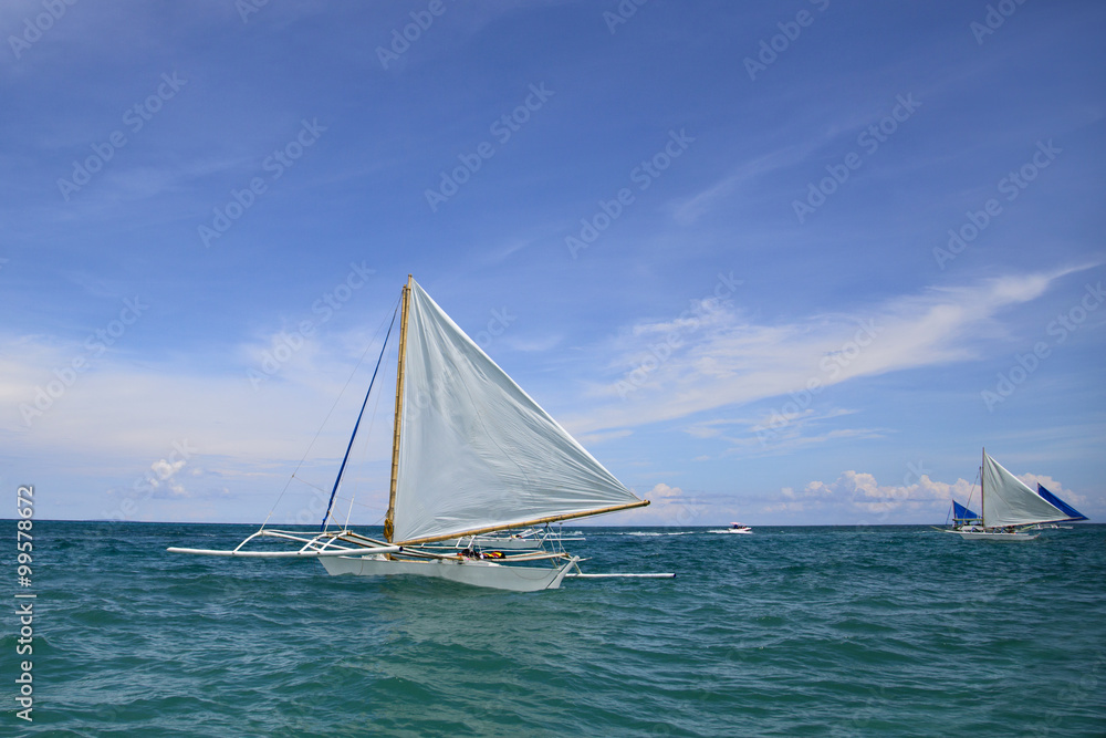 Naklejka premium Sailing ships