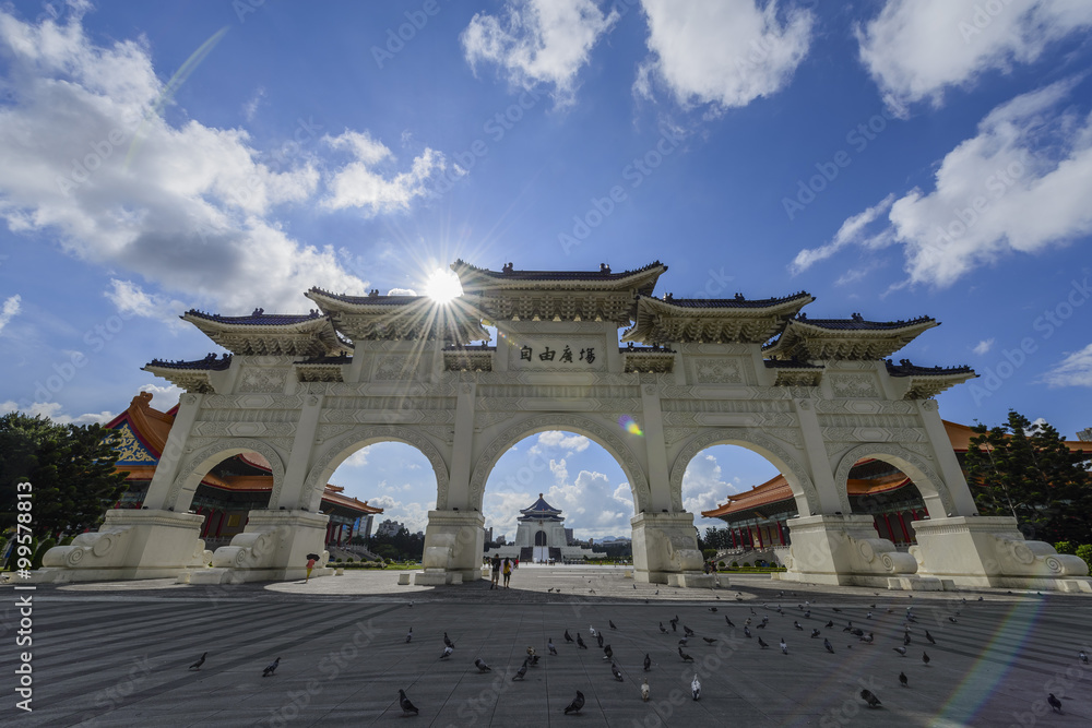 Fototapeta premium The famous Chiang Kai-shek Memorial Hall of Taiwan