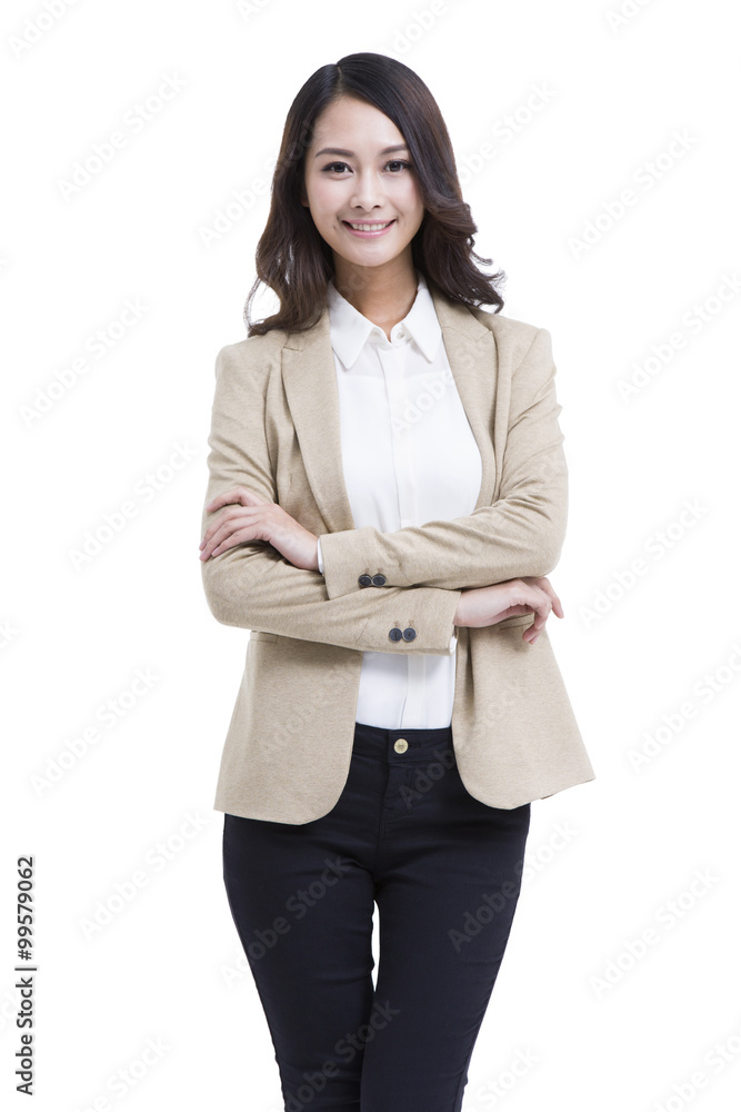 Portrait of fashionable businesswoman