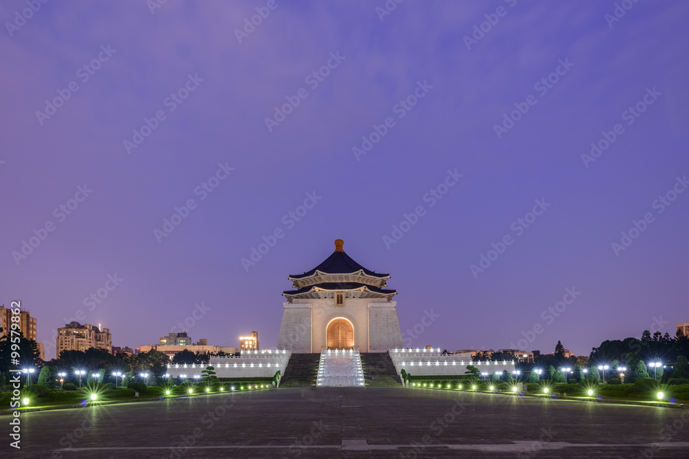 Fototapeta premium The famous Chiang Kai-shek Memorial Hall of Taiwan