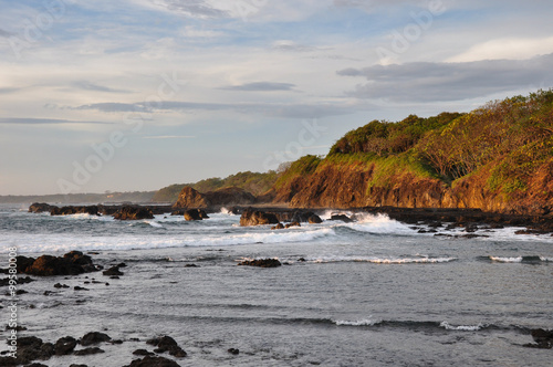 San Juanillo beach on both sides, Nicoya Peninsula, Costa Rica