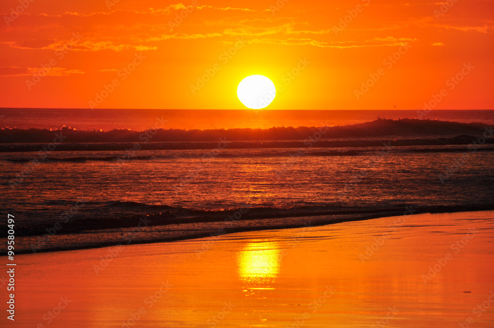 Beautiful sunsets of Playa el Cuco, El Salvador Beautiful sunsets of Playa el Cuco, El Salvador