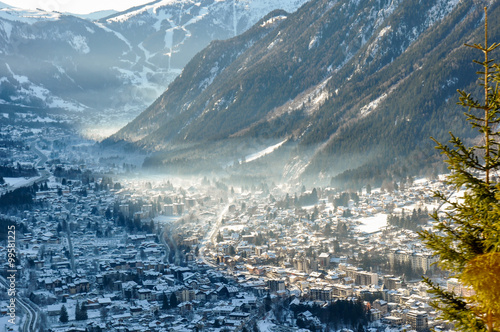 Chamonix Valley in the French Alpes, France