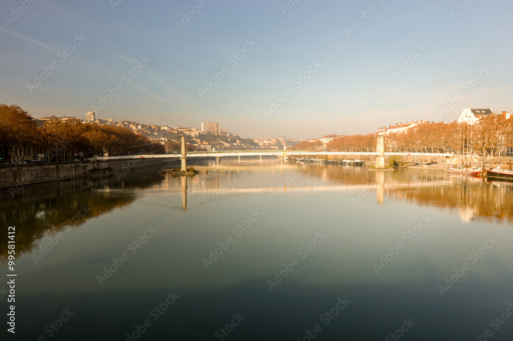 Bridge over the Rhone, Lyon, France