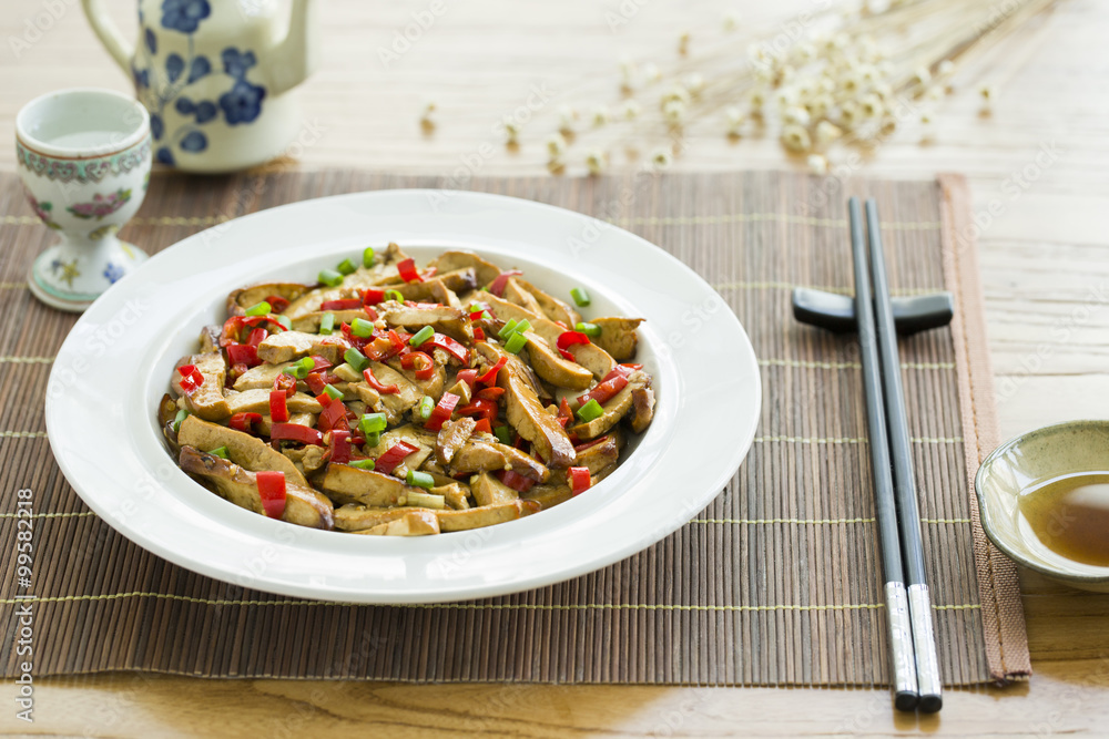 Chinese cuisine fried tofu Chinese cuisine fried tofu