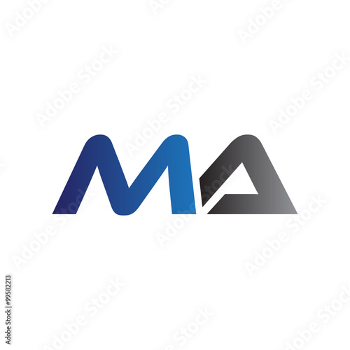 Simple Modern letters Initial Logo ma