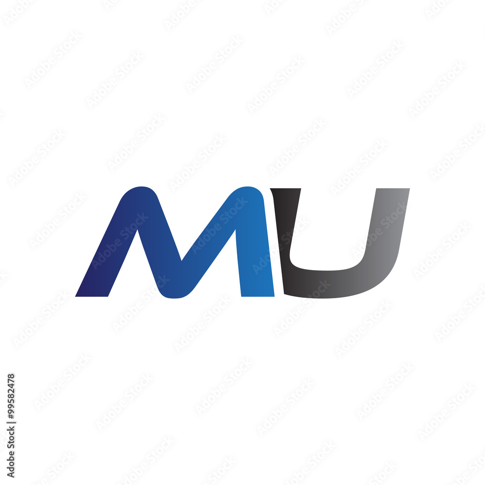 Simple Modern letters Initial Logo mu Simple Modern letters Initial Logo mu