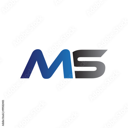 Simple Modern letters Initial Logo ms