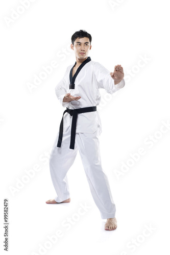 Man Practicing Karate