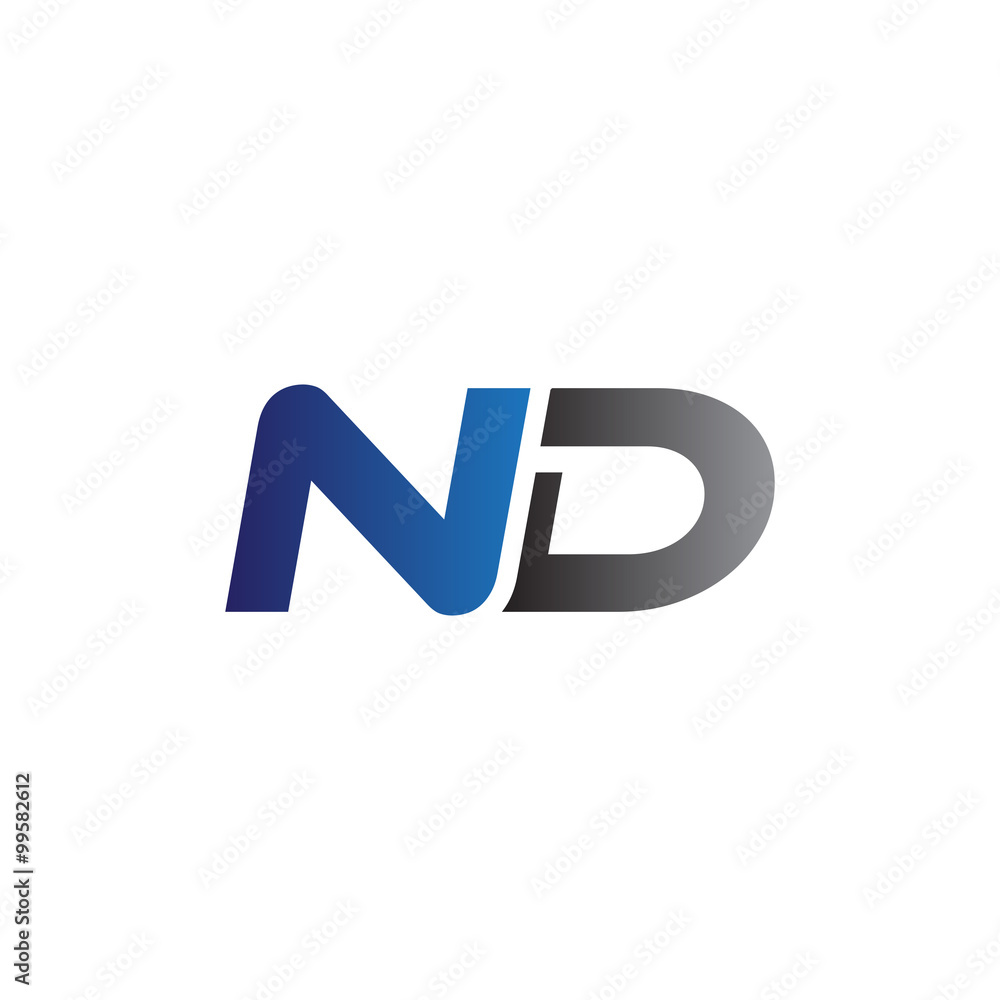 Simple Modern letters Initial Logo nd Simple Modern letters Initial Logo nd