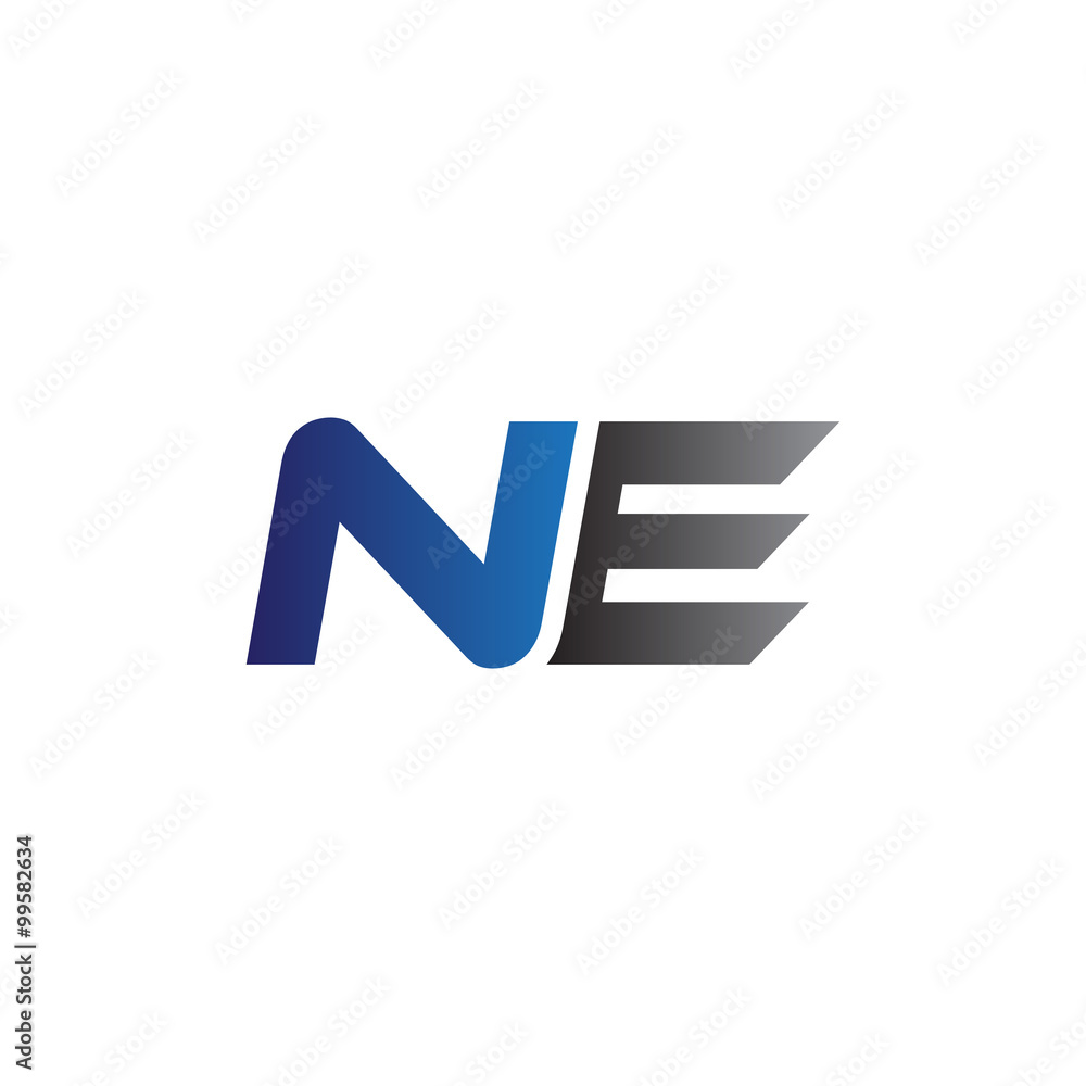 Simple Modern letters Initial Logo ne Simple Modern letters Initial Logo ne
