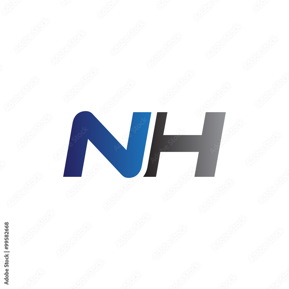 Simple Modern letters Initial Logo nh Simple Modern letters Initial Logo nh