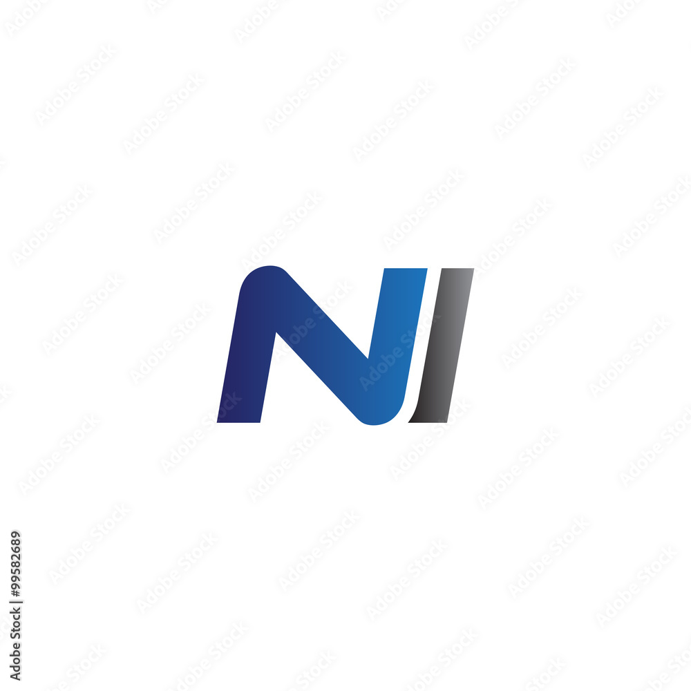 Simple Modern letters Initial Logo ni Simple Modern letters Initial Logo ni