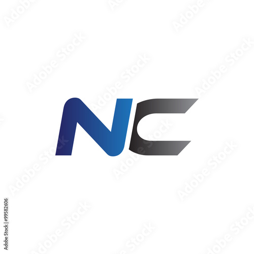 Simple Modern letters Initial Logo nc