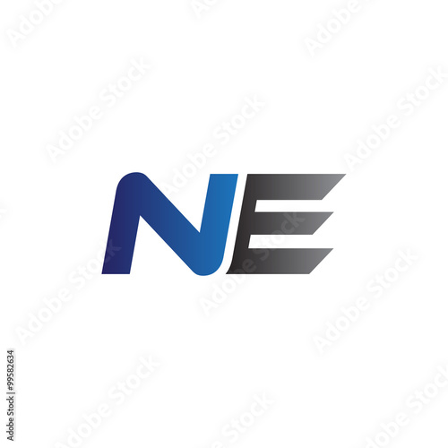 Simple Modern letters Initial Logo ne