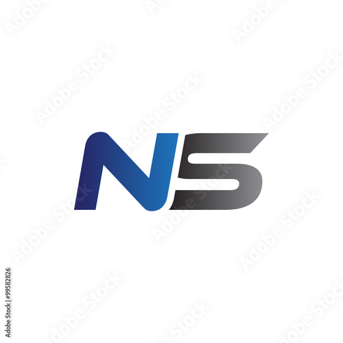 Simple Modern letters Initial Logo ns