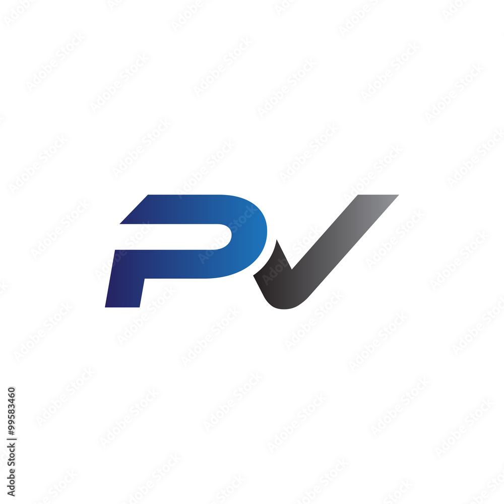 Simple Modern letters Initial Logo pv Simple Modern letters Initial Logo pv