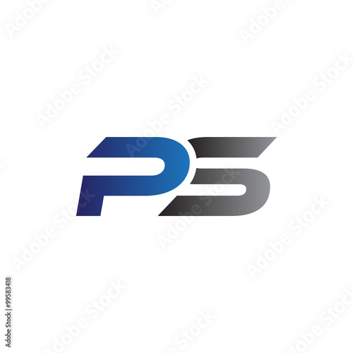 Simple Modern letters Initial Logo ps