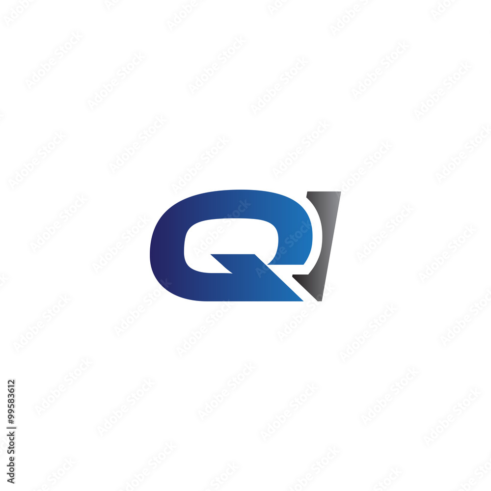 Simple Modern letters Initial Logo qi Simple Modern letters Initial Logo qi