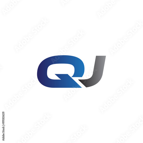 Simple Modern letters Initial Logo qj