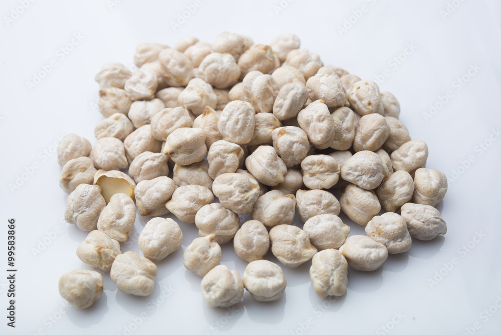 chickpeas on white background chickpeas on white background
