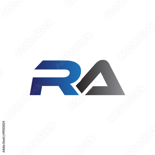 Simple Modern letters Initial Logo ra