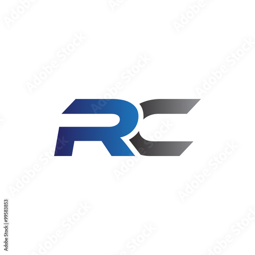 Simple Modern letters Initial Logo rc