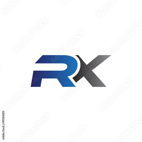 Simple Modern letters Initial Logo rx