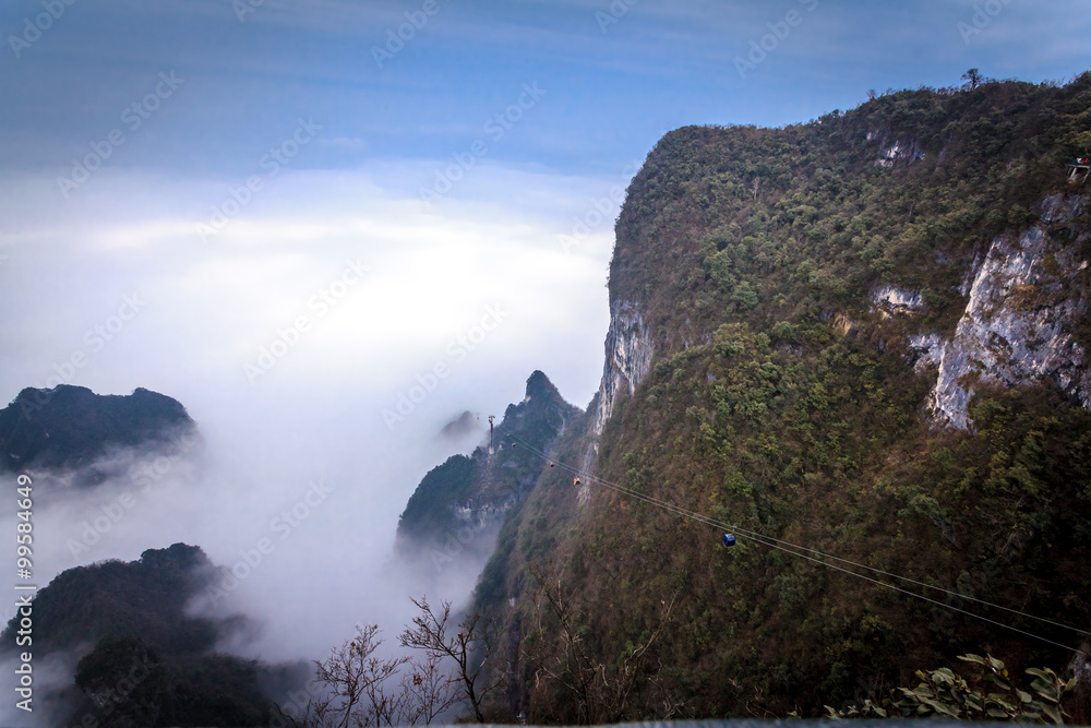 Tian Men Mountains in Zhangjiajie