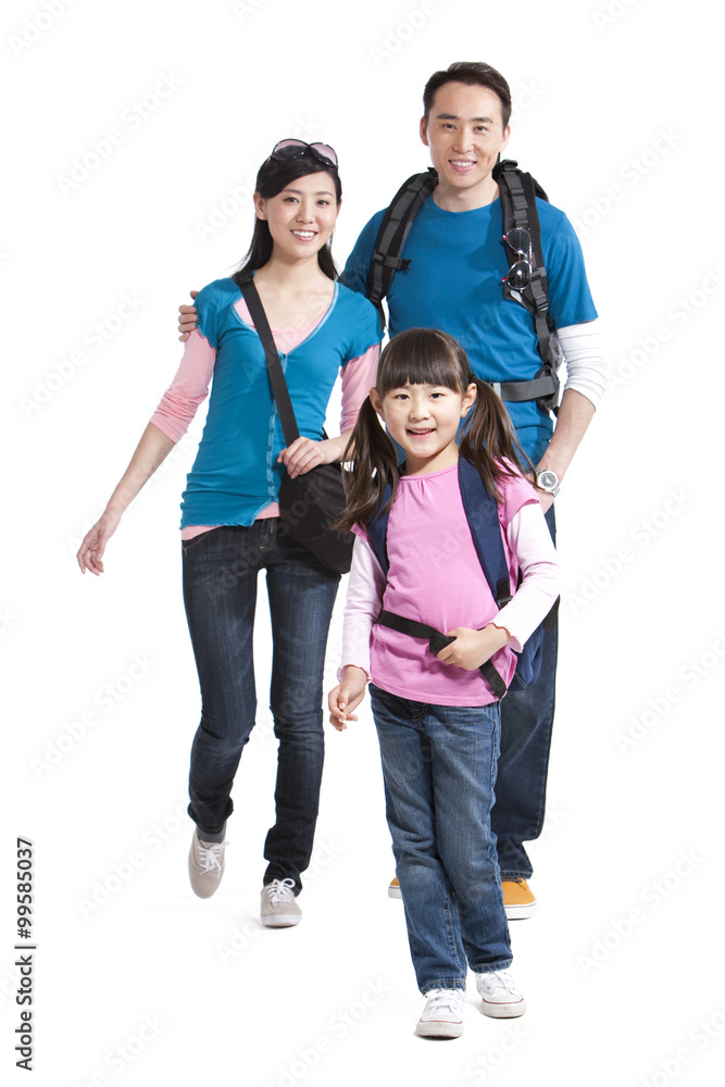 Portrait of happy family travelling Portrait of happy family travelling