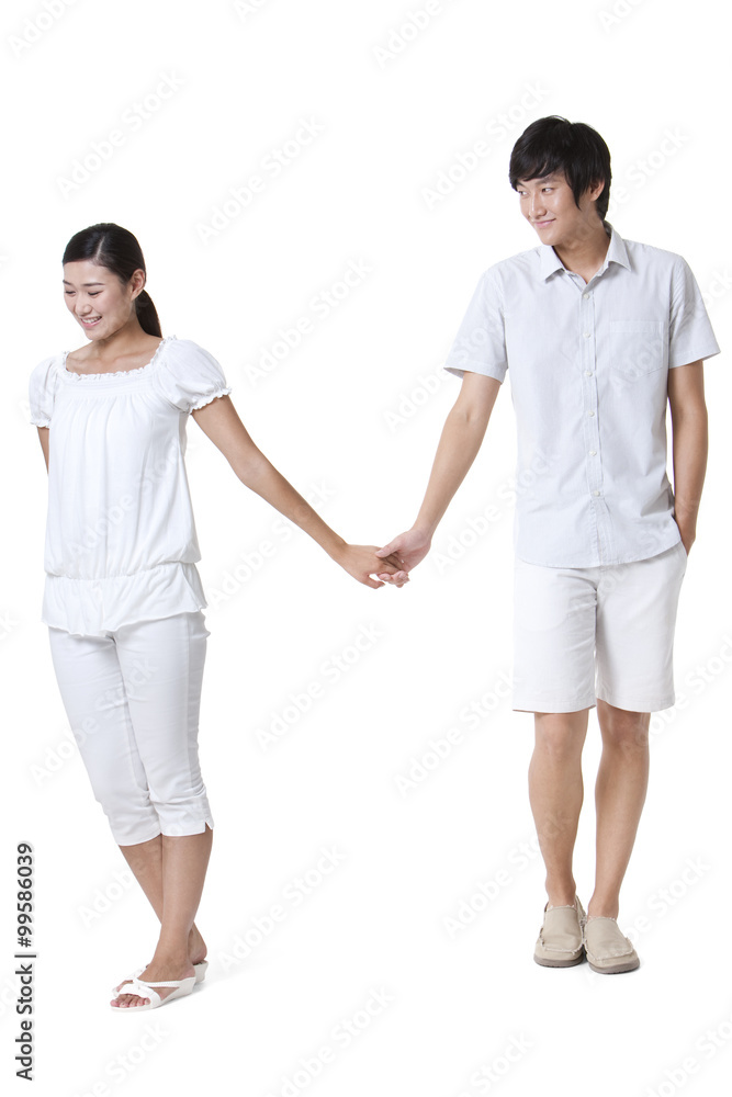 Portrait of a Young Couple Holding Hands Portrait of a Young Couple Holding Hands