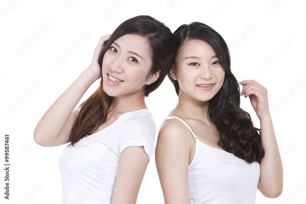 Portrait of best female friends Portrait of best female friends