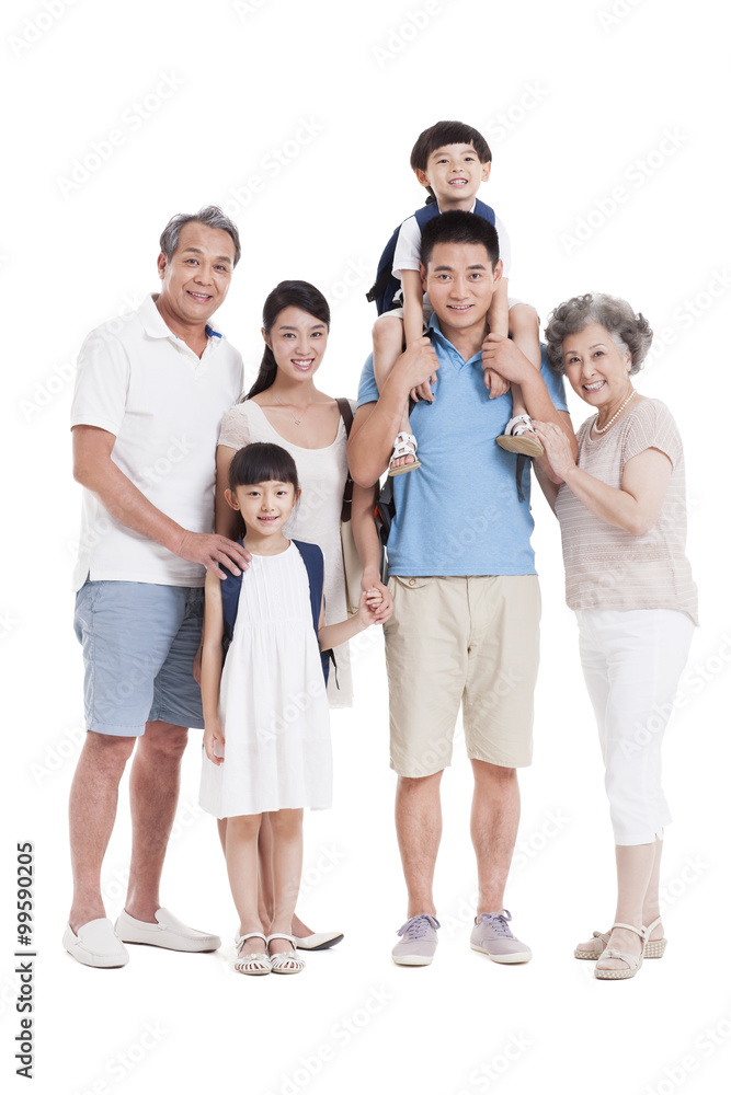 Happy family in travel