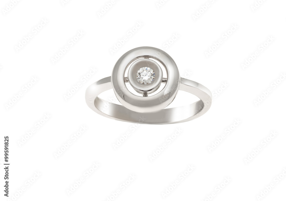 Wedding ring with diamond isolated on white... Wedding ring with diamond isolated on white...