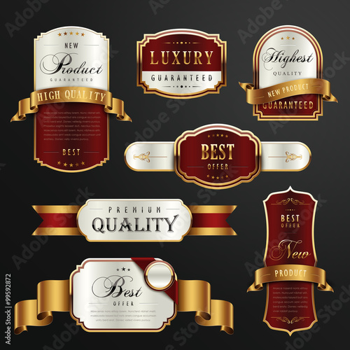premium quality golden labels design
