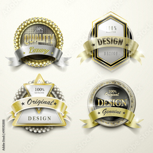 sumptuous golden labels design