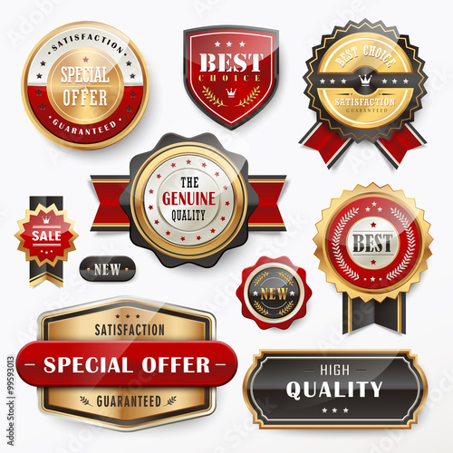 gorgeous premium golden labels design