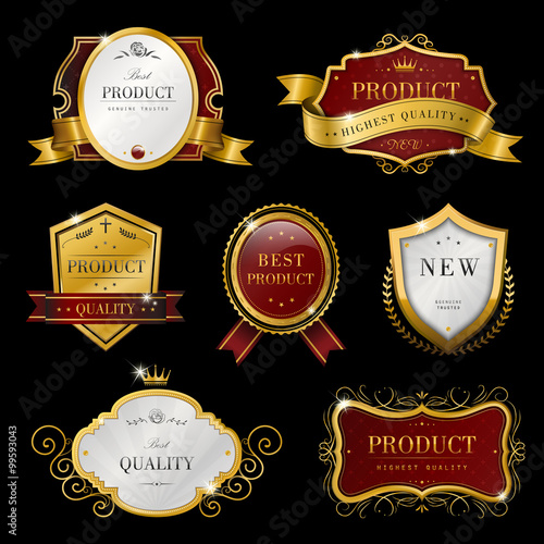 graceful premium golden labels