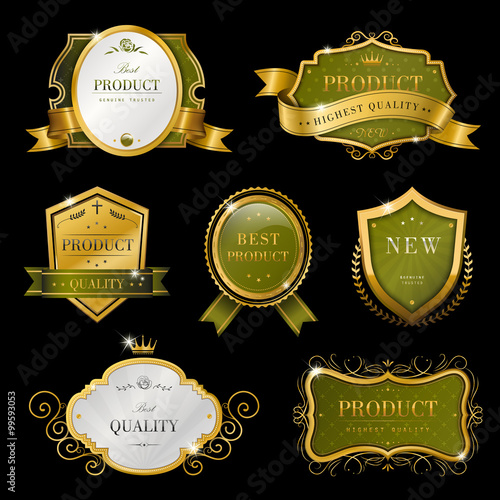 graceful premium golden labels