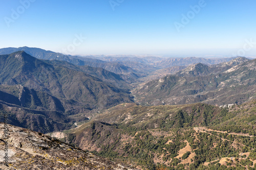 Scenic view from Sequoia National Park, California, USA photo