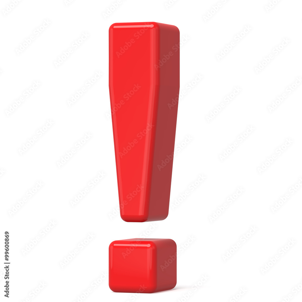 3D red exclamation mark 3D red exclamation mark